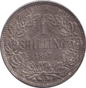 1897 SILVER SHILLING SOUTH AFRICA - SILVER WORLD COINS - Cambridgeshire Coins