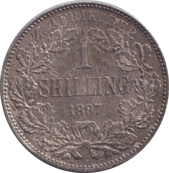 1897 SILVER SHILLING SOUTH AFRICA - SILVER WORLD COINS - Cambridgeshire Coins