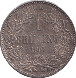 1897 SILVER SHILLING SOUTH AFRICA - SILVER WORLD COINS - Cambridgeshire Coins