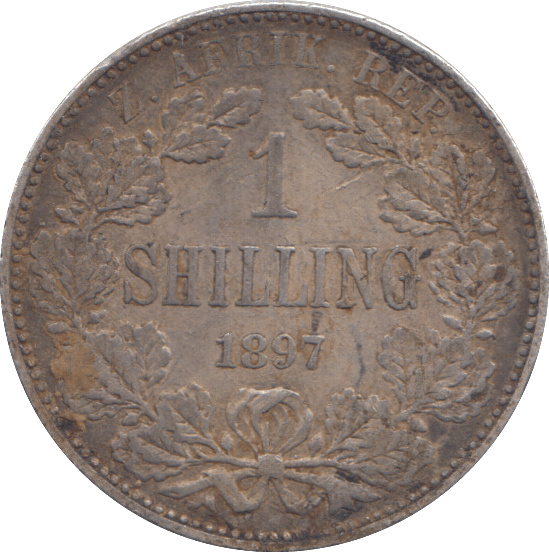1897 SILVER SHILLING SOUTH AFRICA - SILVER WORLD COINS - Cambridgeshire Coins