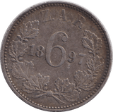 1897 SILVER SIXPENCE - SILVER WORLD COINS - Cambridgeshire Coins