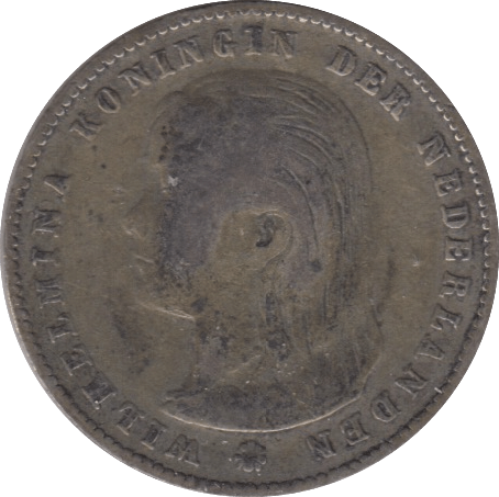 1897 SILVER TWENTY-FIVE CENTS ( NETHERLANDS ) - SILVER WORLD COINS - Cambridgeshire Coins