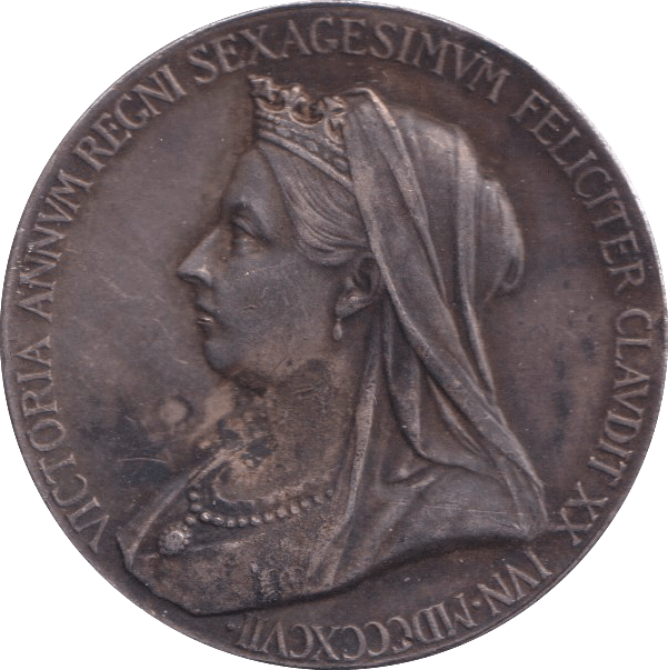 1897 SILVER VICTORIA MEDALLION - MEDALS & MEDALLIONS - Cambridgeshire Coins