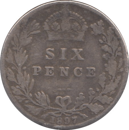 1897 SIX PENCE ( FINE ) - SIXPENCE - Cambridgeshire Coins