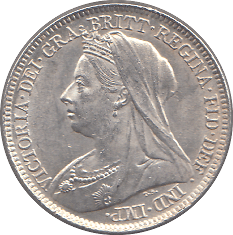 1897 SIXPENCE ( AUNC ) 5 - SIXPENCE - Cambridgeshire Coins