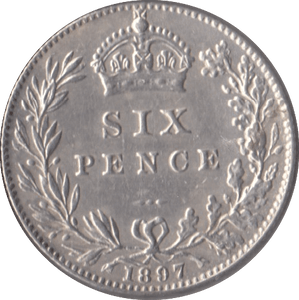 1897 SIXPENCE ( AUNC ) - Sixpence - Cambridgeshire Coins
