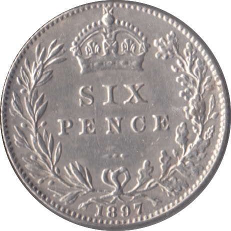 1897 SIXPENCE ( AUNC ) - Sixpence - Cambridgeshire Coins