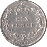 1897 SIXPENCE ( AUNC ) - Sixpence - Cambridgeshire Coins