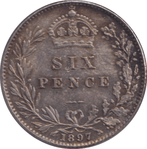 1897 SIXPENCE ( EF ) - SIXPENCE - Cambridgeshire Coins