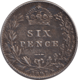 1897 SIXPENCE ( EF ) - SIXPENCE - Cambridgeshire Coins