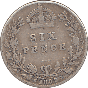 1897 SIXPENCE ( FINE ) - SIXPENCE - Cambridgeshire Coins