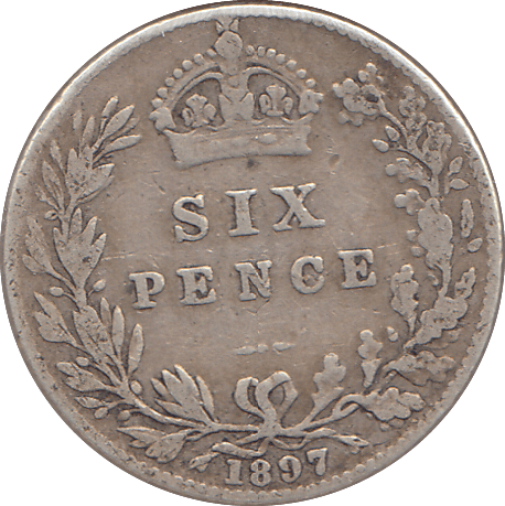 1897 SIXPENCE ( FINE ) - SIXPENCE - Cambridgeshire Coins