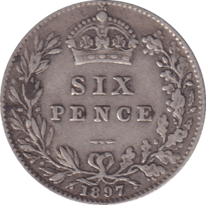 1897 SIXPENCE (GF) - SIXPENCE - Cambridgeshire Coins