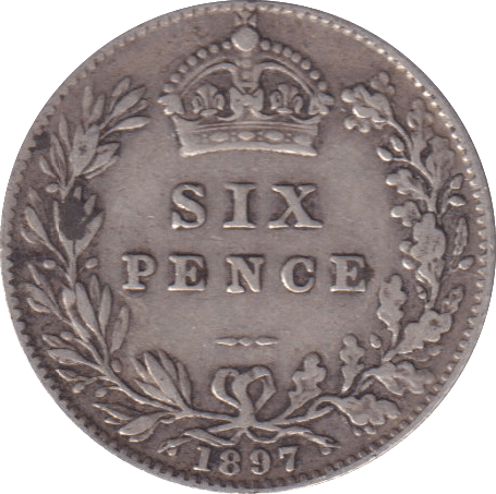 1897 SIXPENCE (GF) - SIXPENCE - Cambridgeshire Coins