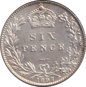 1897 SIXPENCE ( GVF ) - SIXPENCE - Cambridgeshire Coins