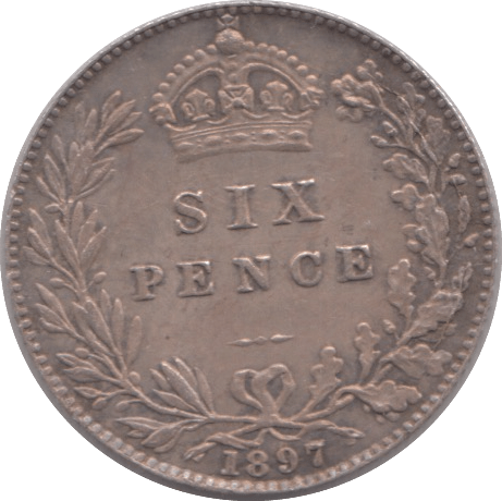 1897 SIXPENCE ( GVF ) - SIXPENCE - Cambridgeshire Coins