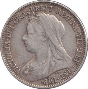 1897 SIXPENCE ( VF ) - SIXPENCE - Cambridgeshire Coins