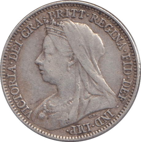 1897 SIXPENCE ( VF ) - SIXPENCE - Cambridgeshire Coins
