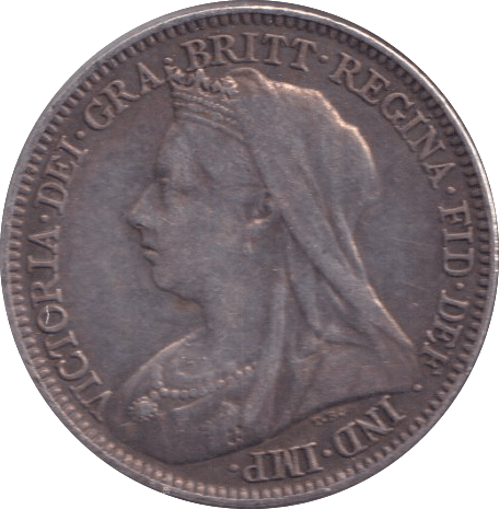 1897 SIXPENCE ( VF ) - SIXPENCE - Cambridgeshire Coins