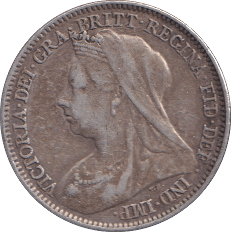 1897 SIXPENCE ( VF ) - SIXPENCE - Cambridgeshire Coins