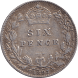 1897 SIXPENCE ( VF ) - WORLD COINS - Cambridgeshire Coins