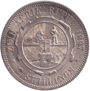 1897 SOUTH AFRICA 2 SHILLING - WORLD COINS - Cambridgeshire Coins