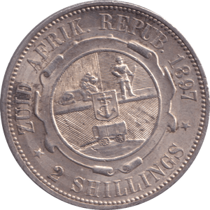1897 SOUTH AFRICA 2 SHILLING - WORLD COINS - Cambridgeshire Coins
