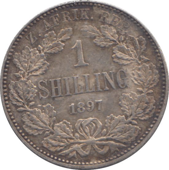 1897 SOUTH AFRICA SHILLING - SILVER WORLD COINS - Cambridgeshire Coins