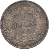 1897 SOUTH AFRICA SHILLING - SILVER WORLD COINS - Cambridgeshire Coins