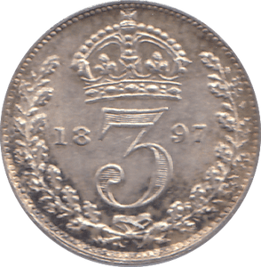 1897 THREEPENCE ( AUNC ) - THREEPENCE - Cambridgeshire Coins