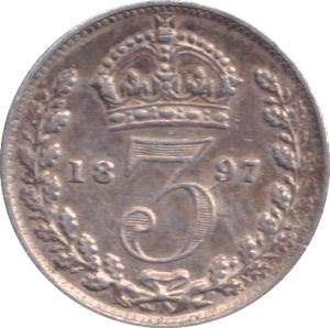 1897 THREEPENCE ( AUNC ) - Threepence - Cambridgeshire Coins