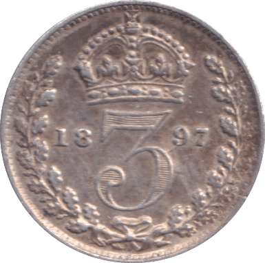 1897 THREEPENCE ( AUNC ) - Threepence - Cambridgeshire Coins