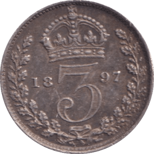 1897 THREEPENCE ( AUNC ) - Threepence - Cambridgeshire Coins