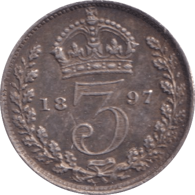 1897 THREEPENCE ( AUNC ) - Threepence - Cambridgeshire Coins