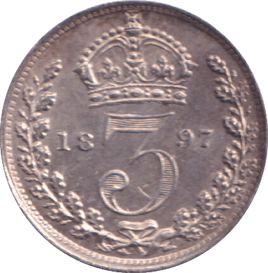 1897 THREEPENCE ( EF ) - THREEPENCE - Cambridgeshire Coins