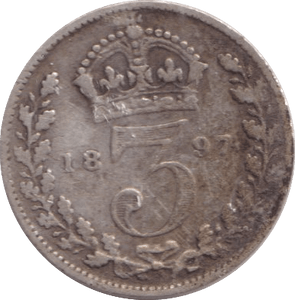 1897 THREEPENCE ( FINE ) - Threepence - Cambridgeshire Coins