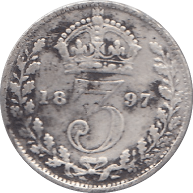 1897 THREEPENCE ( FINE ) - THREEPENCE - Cambridgeshire Coins
