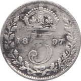 1897 THREEPENCE ( FINE ) - THREEPENCE - Cambridgeshire Coins