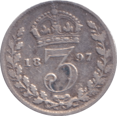 1897 THREEPENCE ( FINE ) - THREEPENCE - Cambridgeshire Coins
