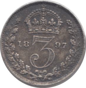 1897 THREEPENCE ( GVF ) - THREEPENCE - Cambridgeshire Coins