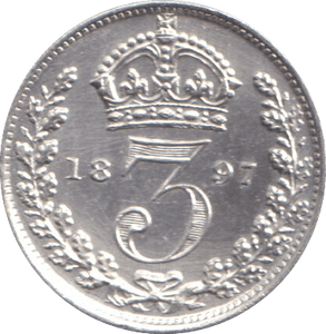 1897 THREEPENCE ( UNC ) - THREEPENCE - Cambridgeshire Coins
