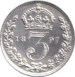 1897 THREEPENCE ( UNC ) - THREEPENCE - Cambridgeshire Coins