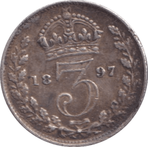 1897 THREEPENCE ( VF ) - Threepence - Cambridgeshire Coins