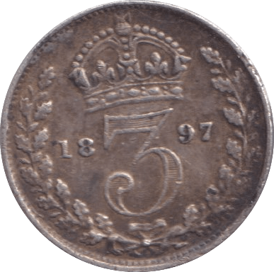 1897 THREEPENCE ( VF ) - Threepence - Cambridgeshire Coins