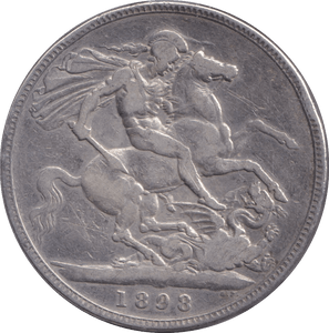 1898 CROWN ( FINE ) - CROWN - Cambridgeshire Coins