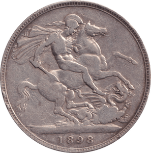 1898 CROWN ( FINE ) - CROWN - Cambridgeshire Coins
