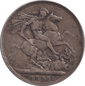 1898 CROWN ( FINE ) - CROWN - Cambridgeshire Coins