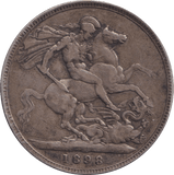 1898 CROWN ( FINE ) - CROWN - Cambridgeshire Coins