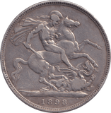 1898 CROWN ( FINE ) - CROWN - Cambridgeshire Coins