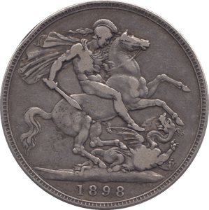 1898 CROWN ( FINE ) - CROWN - Cambridgeshire Coins